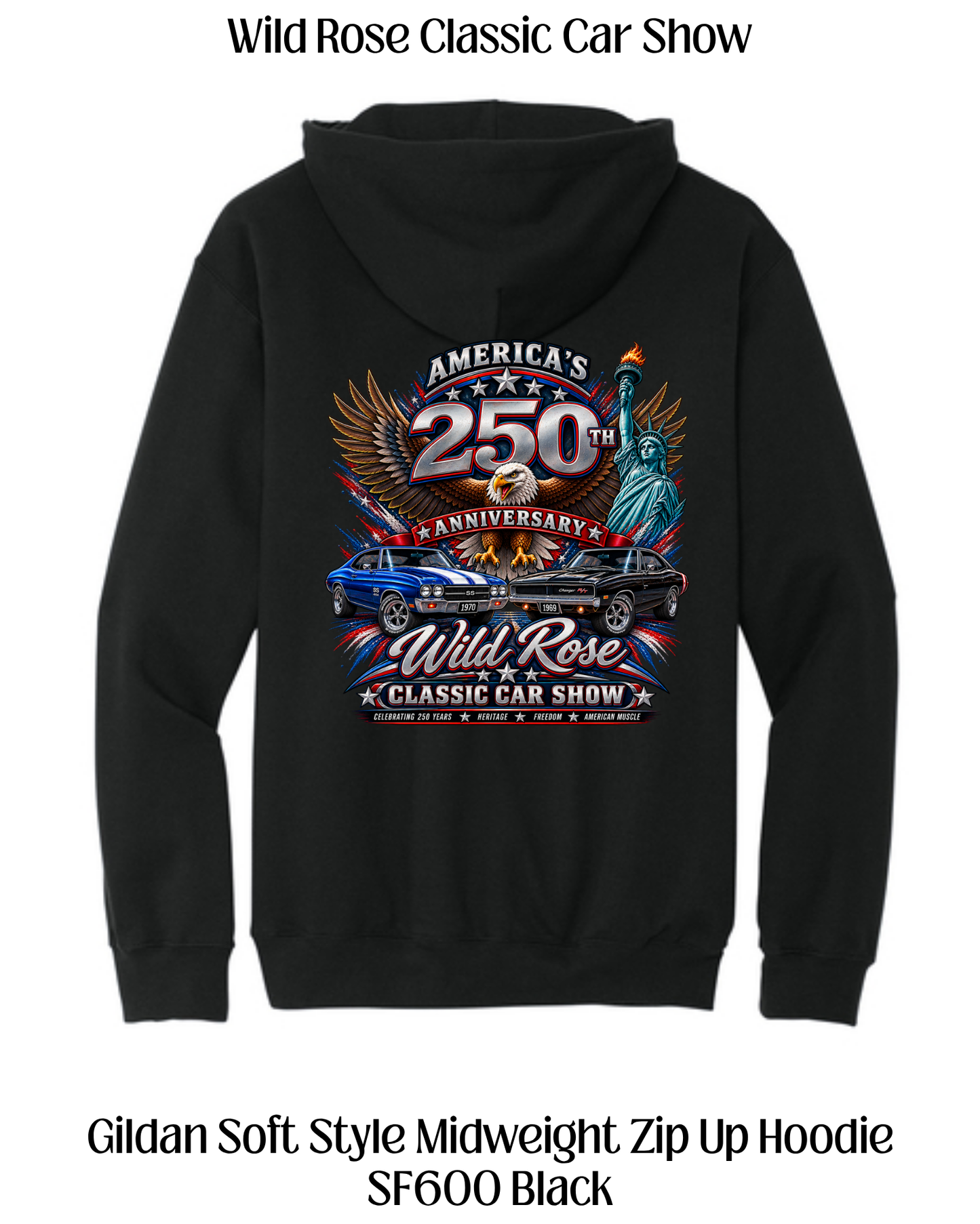 WR Classic Car Show America's 250th Zip Up Hoodie
