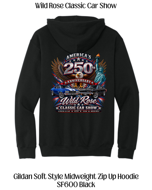 WR Classic Car Show America's 250th Zip Up Hoodie