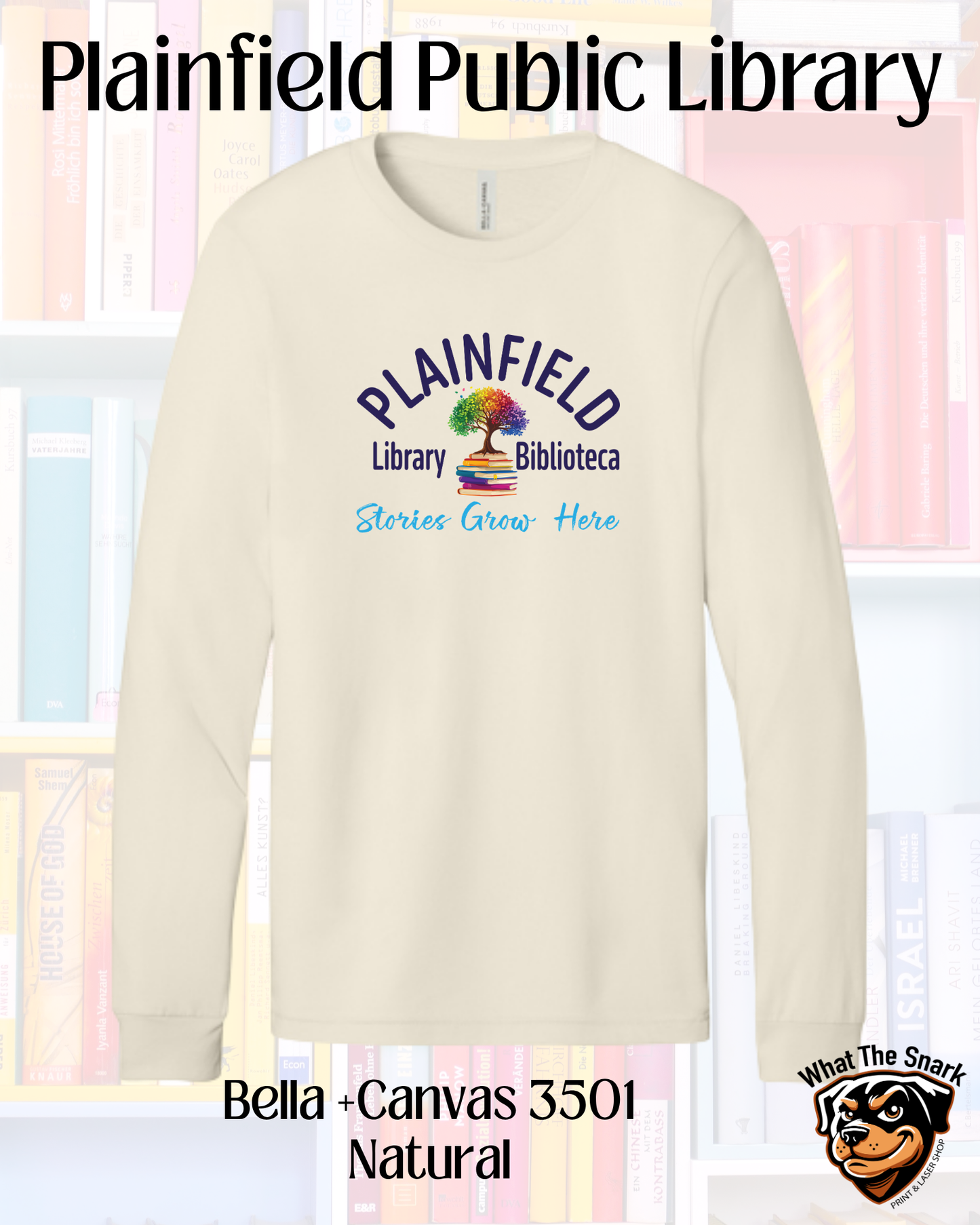 Plainfield Public Library Logo Long Sleeve