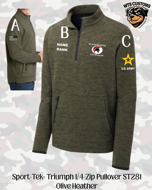 Fort Mccoy Logo Sport-Tek® Triumph 1/4 Zip