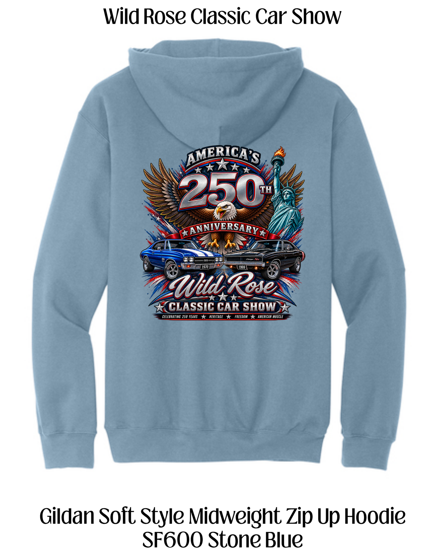 WR Classic Car Show America's 250th Zip Up Hoodie
