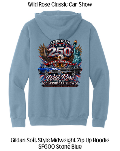 WR Classic Car Show America's 250th Zip Up Hoodie