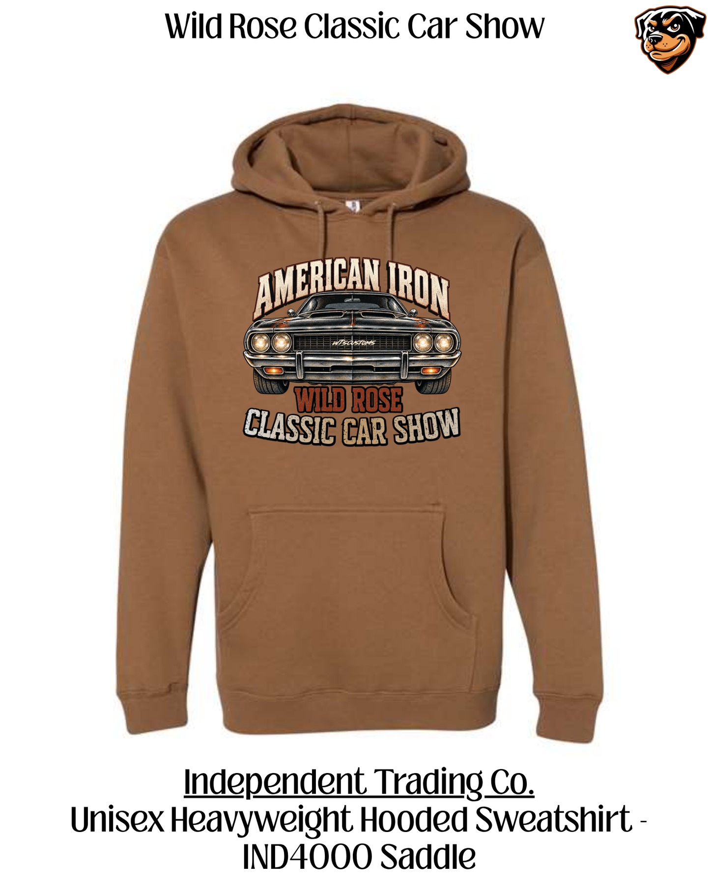 WR Classic Car Show American Iron Heavy Weight Hoodie