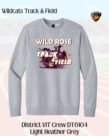 Wild Rose Track and Field Crew Neck Sweatshirt
