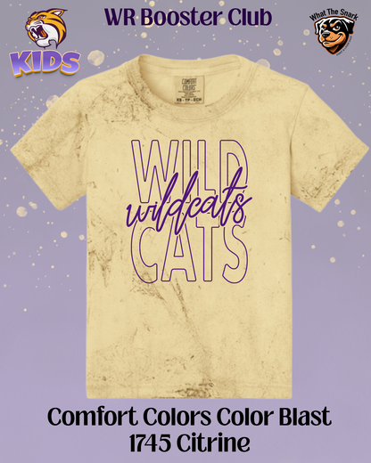 Wildcats Classic Script Overlay Youth Tee