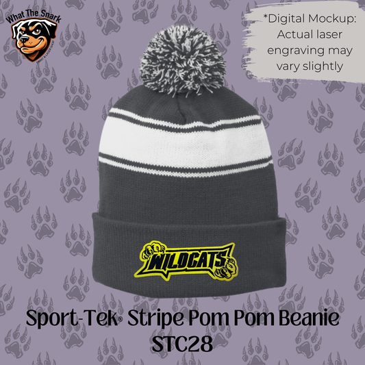 Wildcats Attach Pom Pom Beanie