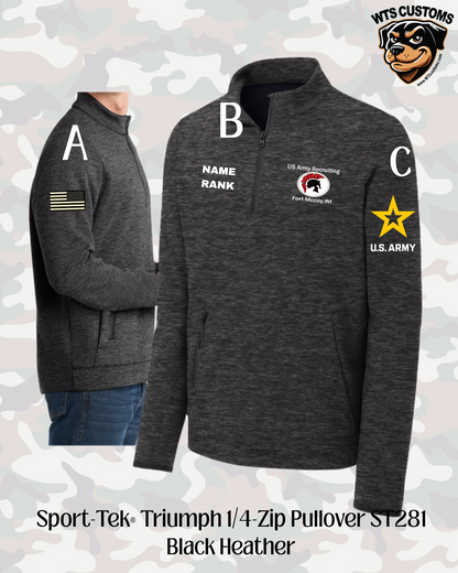 Fort Mccoy Logo Sport-Tek® Triumph 1/4 Zip