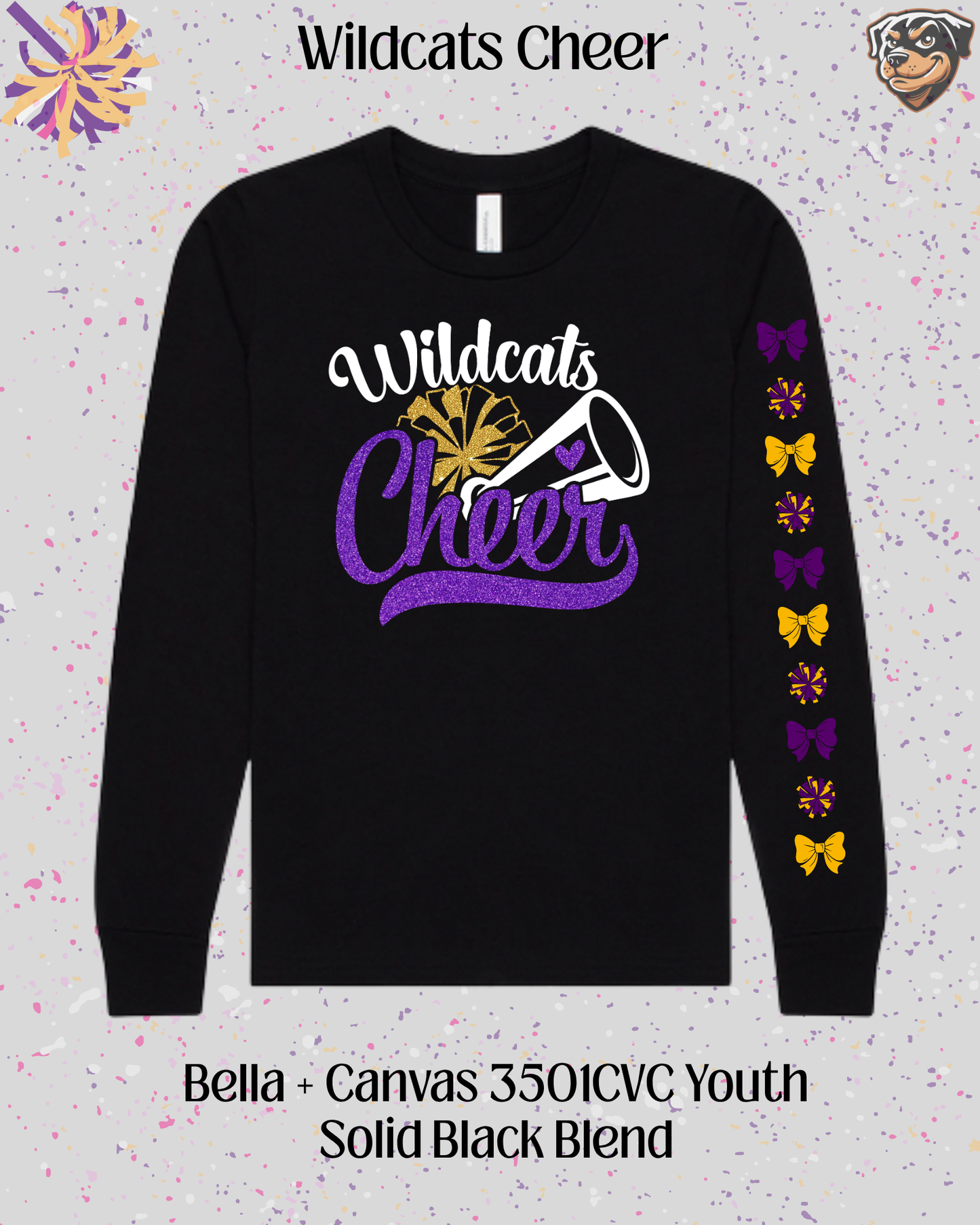 Wildcats Cheer Youth Long Sleeve