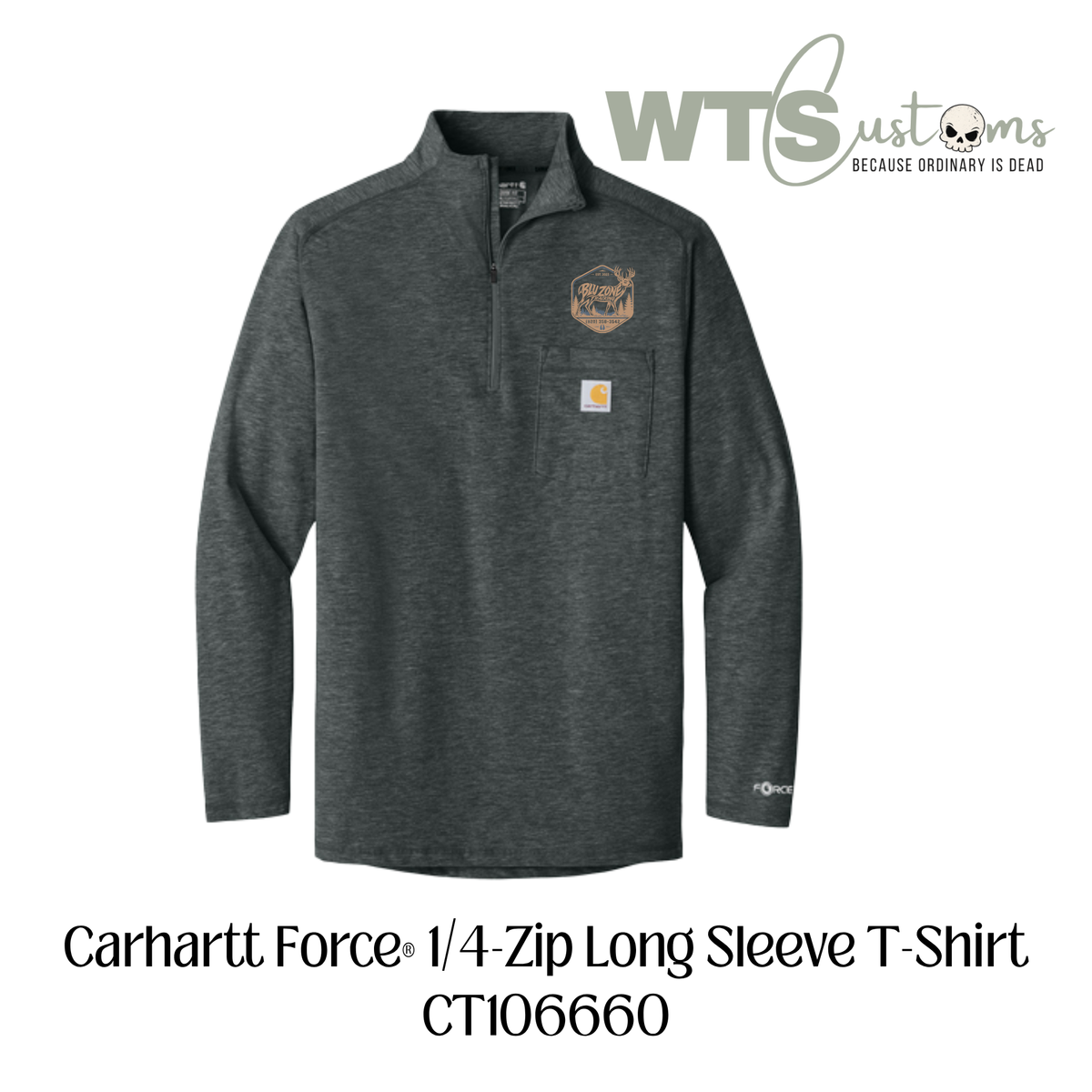 Blu Zone Carhartt 1/4 Zip Long Sleeve