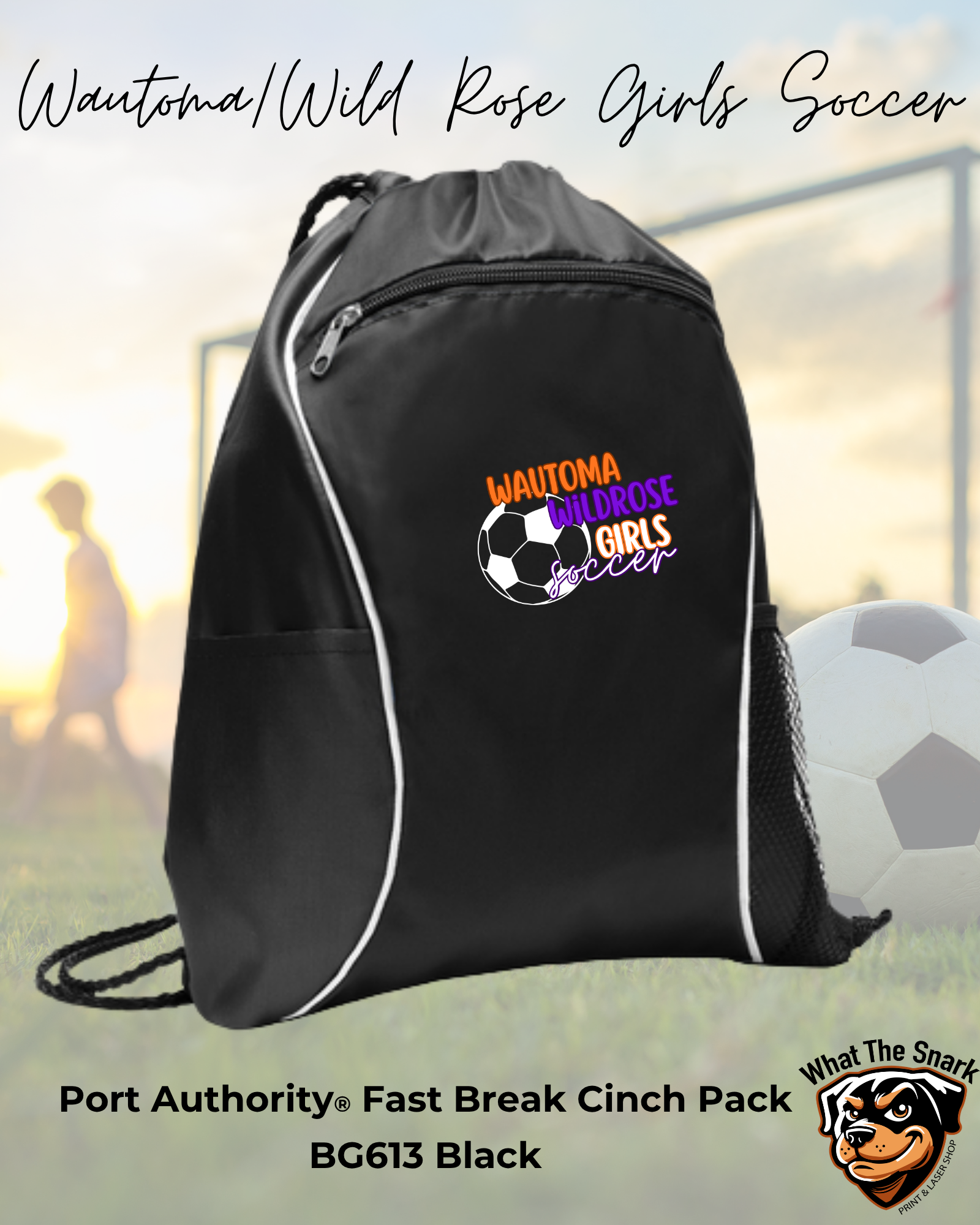 WWR Girls Soccer Cinch Bag