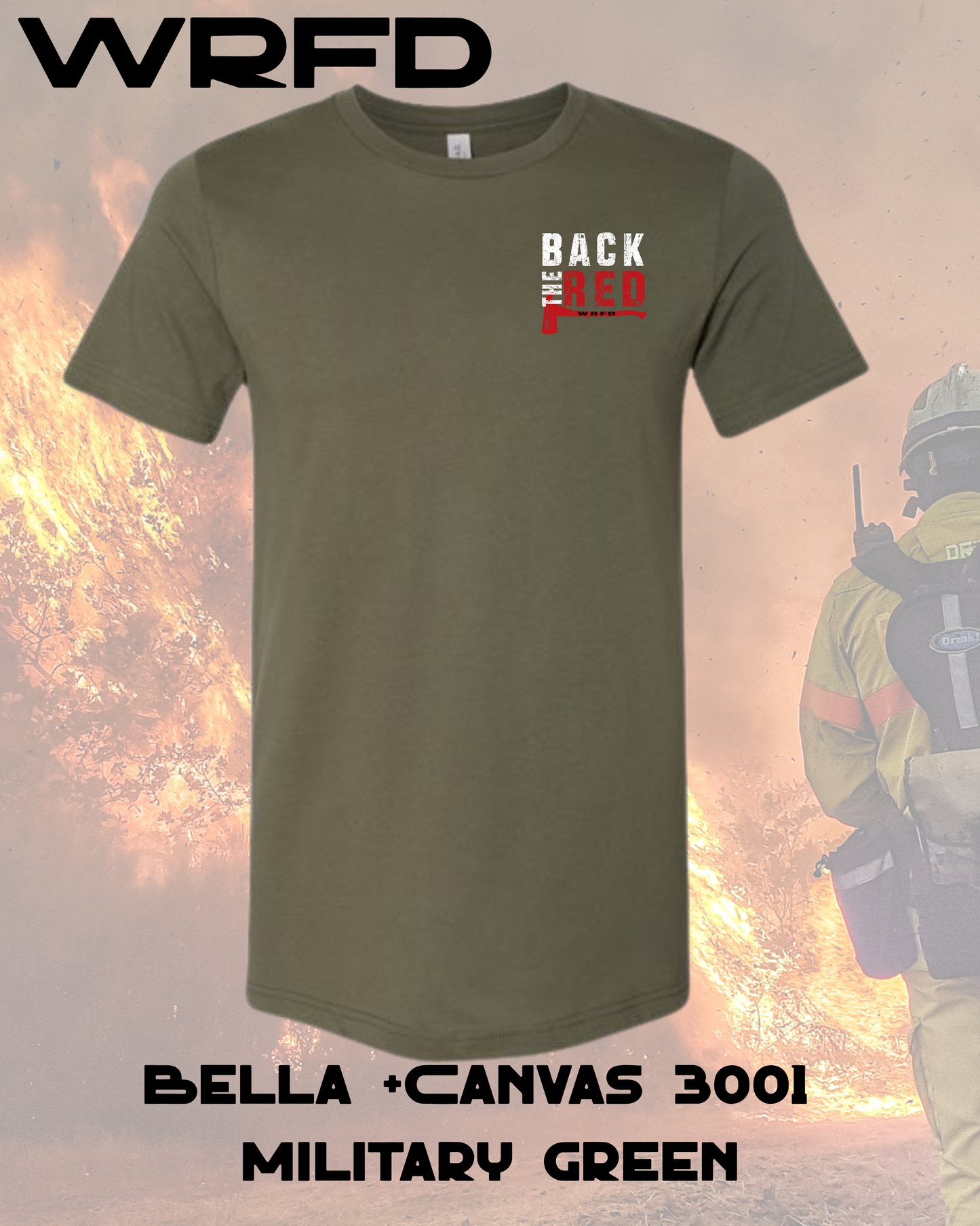 WRFD Back the Red Tee with Flag