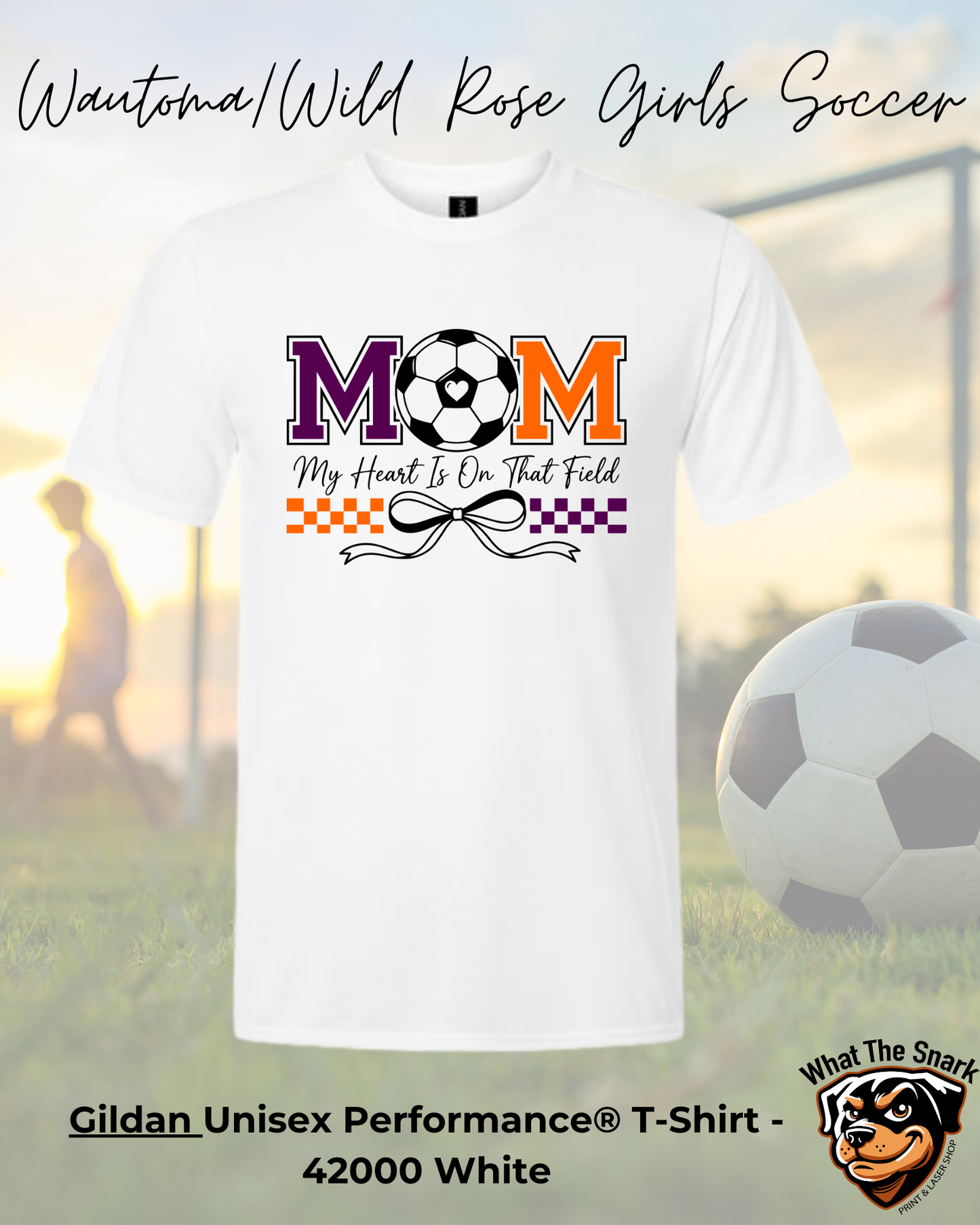 WWR Girls Soccer Mom Heart Performance Tshirt