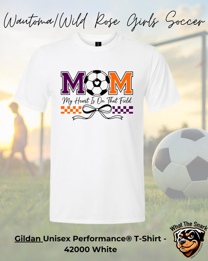 WWR Girls Soccer Mom Heart Performance Tshirt