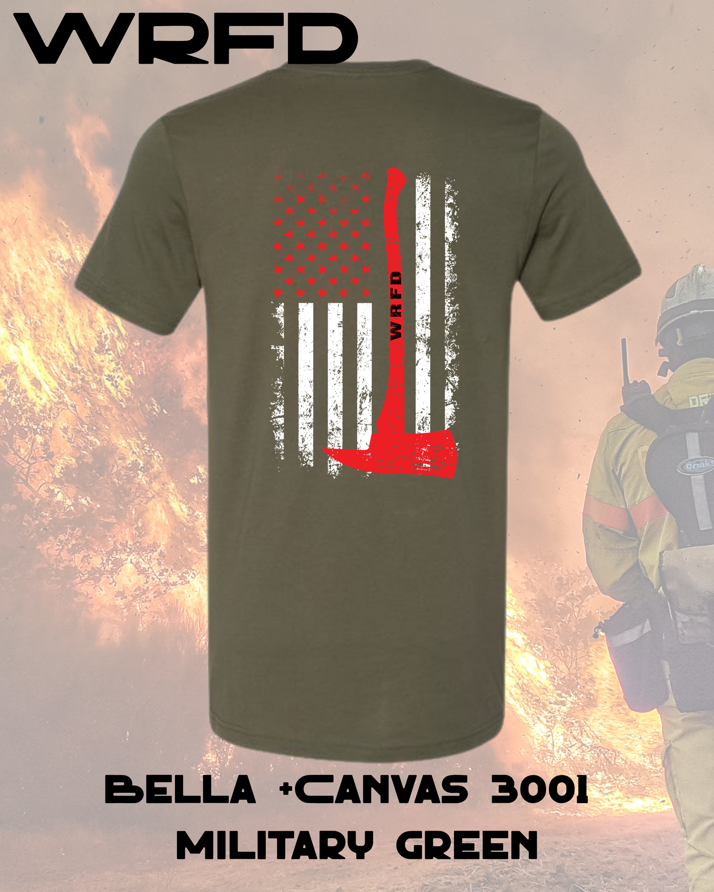 WRFD Back the Red Tee with Flag