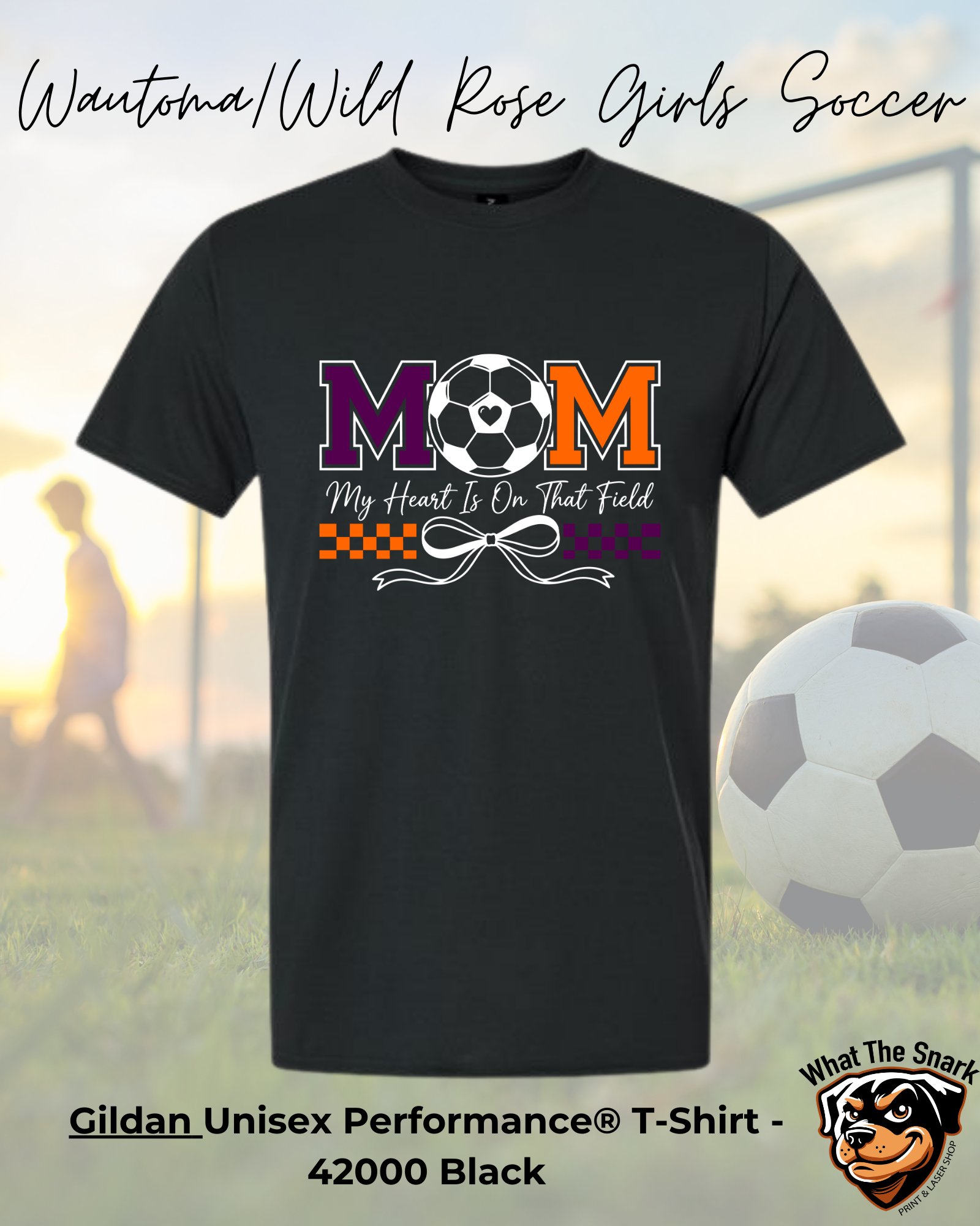 WWR Girls Soccer Mom Heart Performance Tshirt
