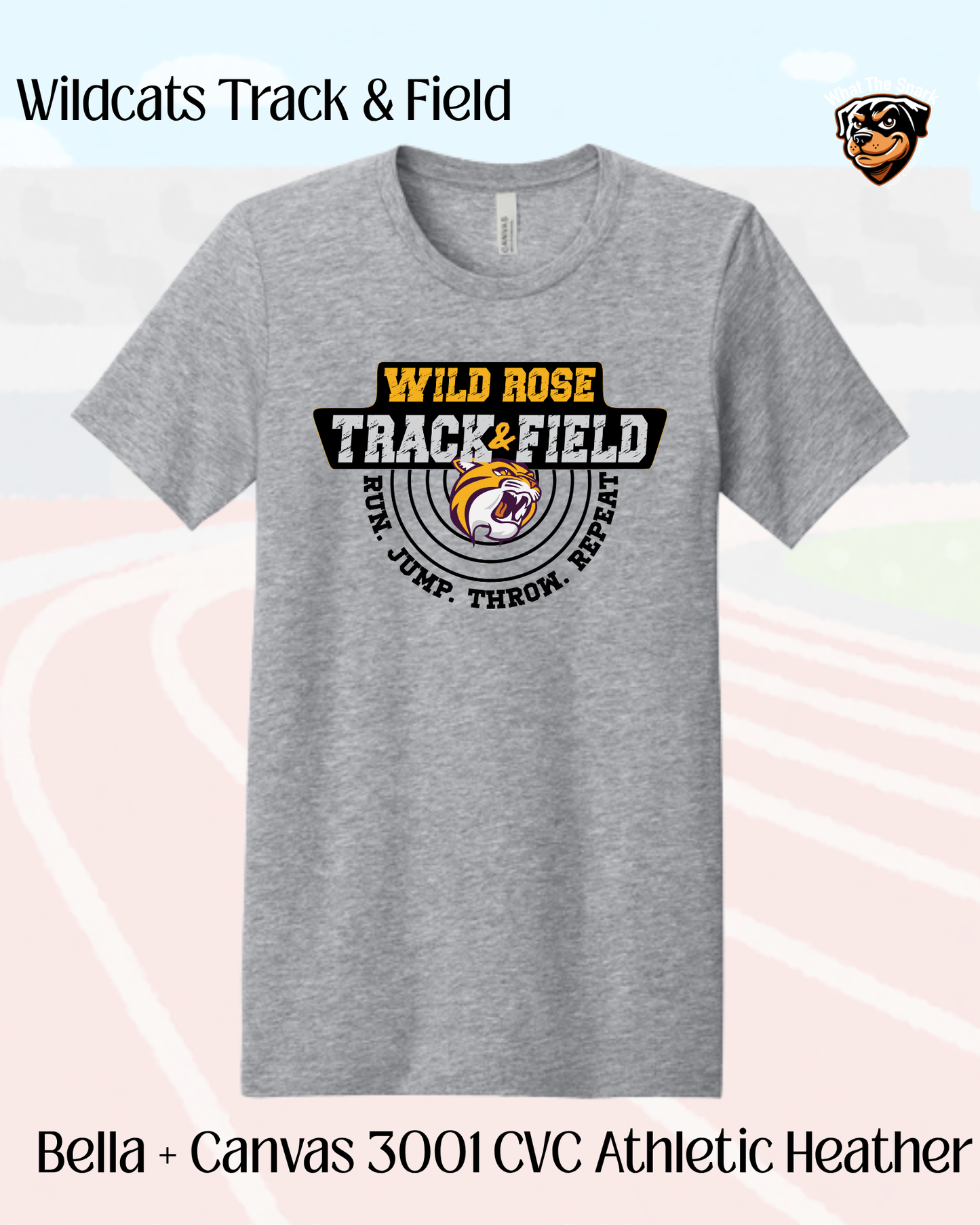 WR Run. Jump. Throw. Repeat.  Cotton Tee