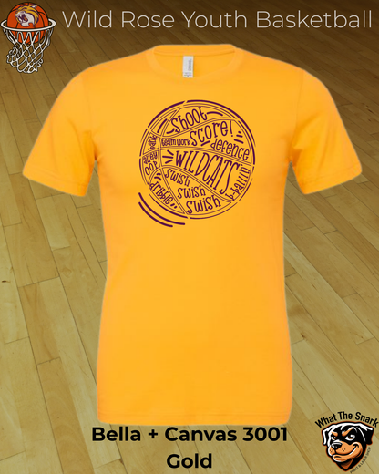 Wildcat Basketball Wordburst Tee