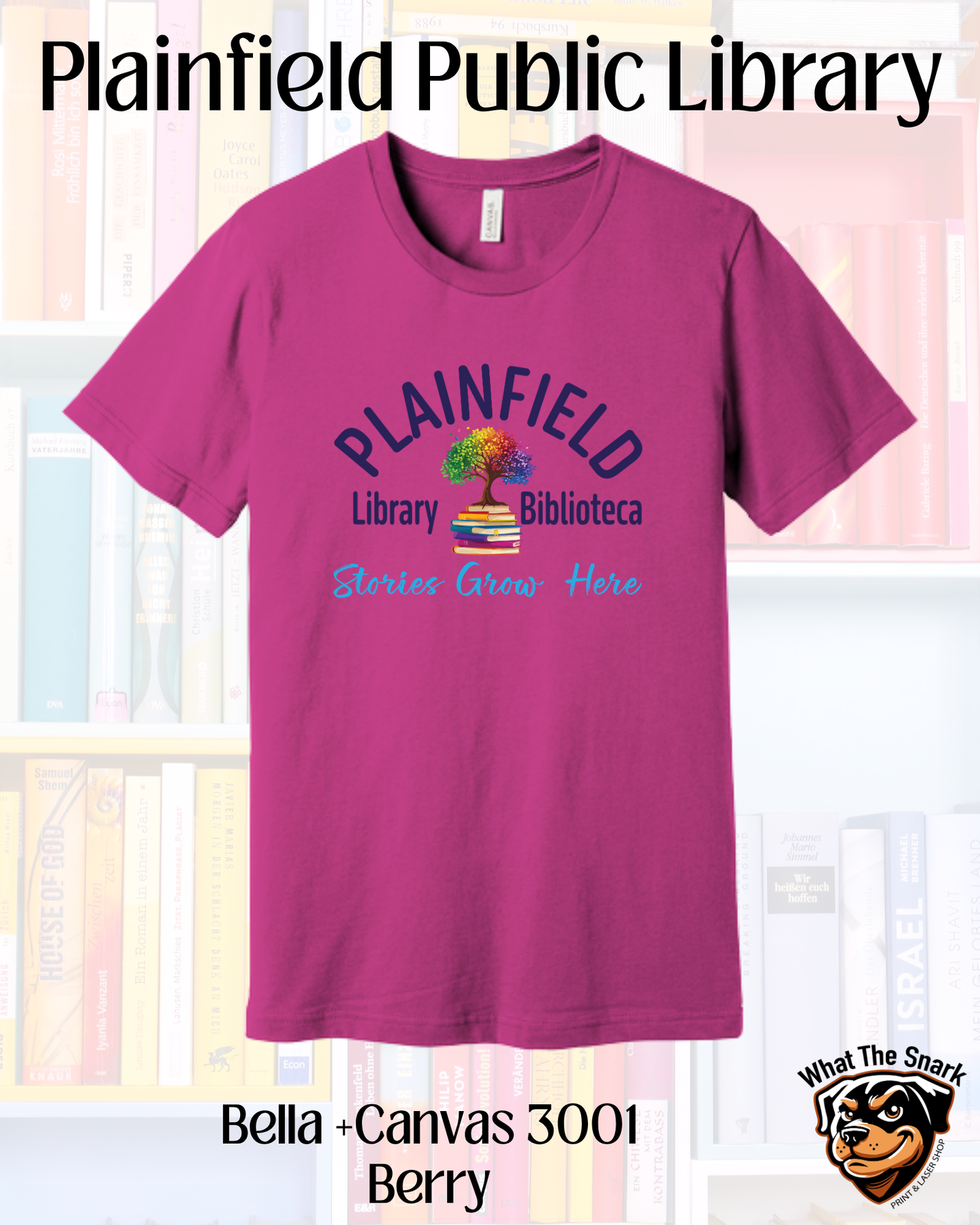 Plainfield Public Library Logo Short Sleeve