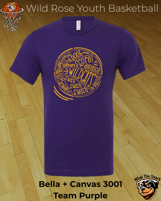 Wildcat Basketball Wordburst Tee