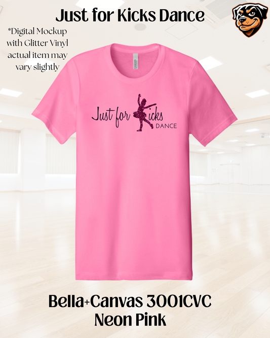Just for Kicks Logo Glitter Tee