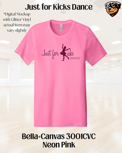 Just for Kicks Logo Glitter Tee