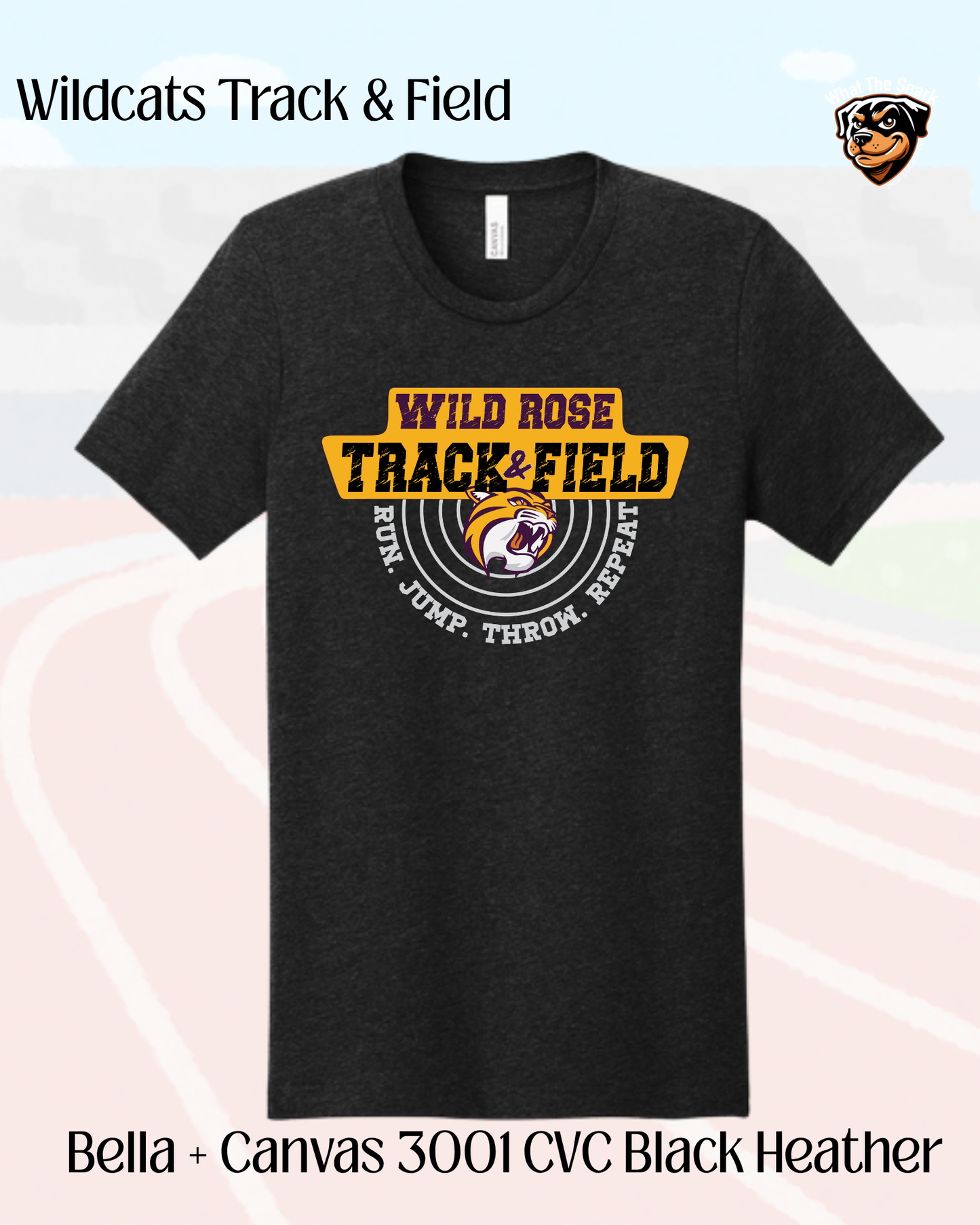 WR Run. Jump. Throw. Repeat.  Cotton Tee