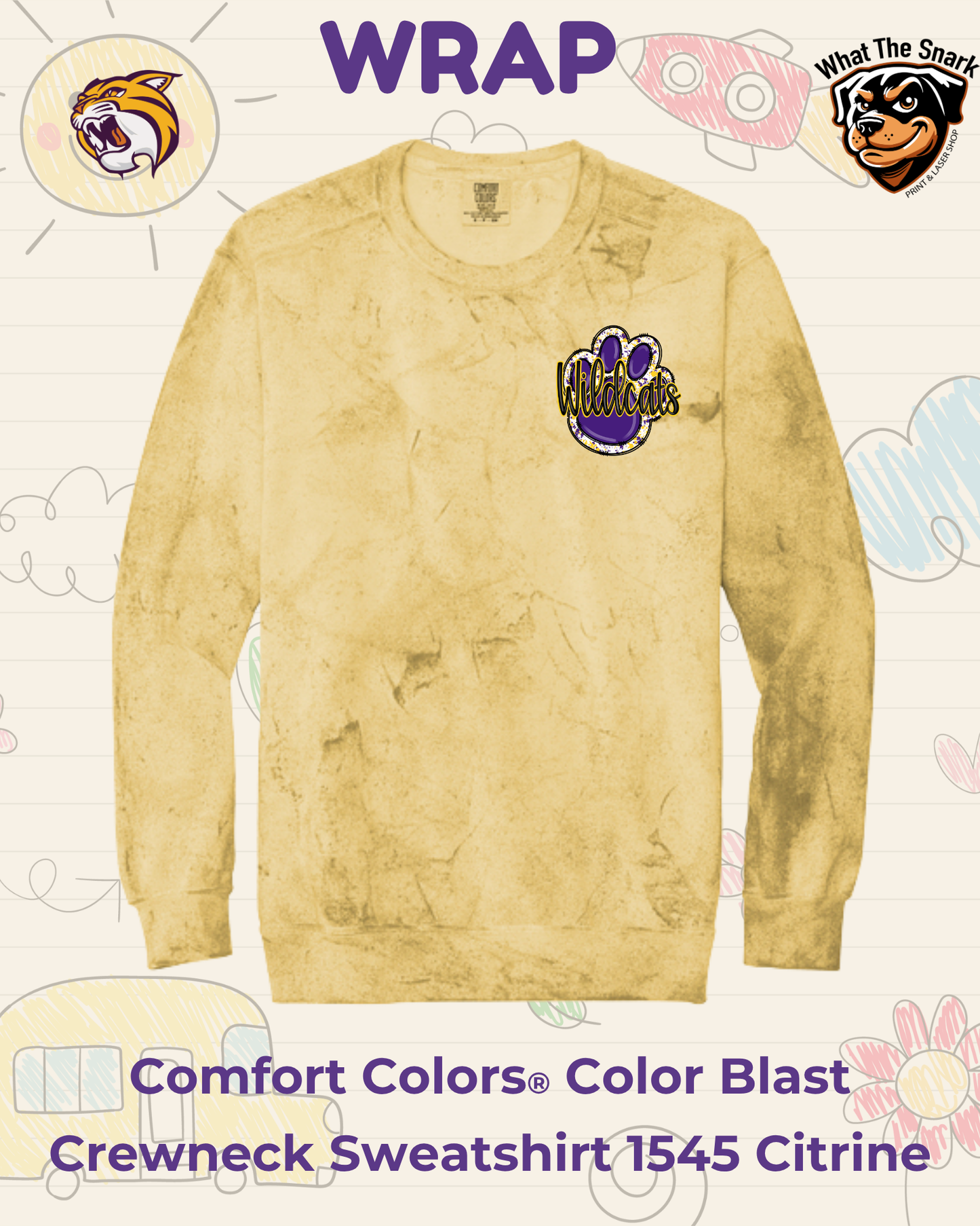 WRAP Livin' the Wildcats Life Crew Neck