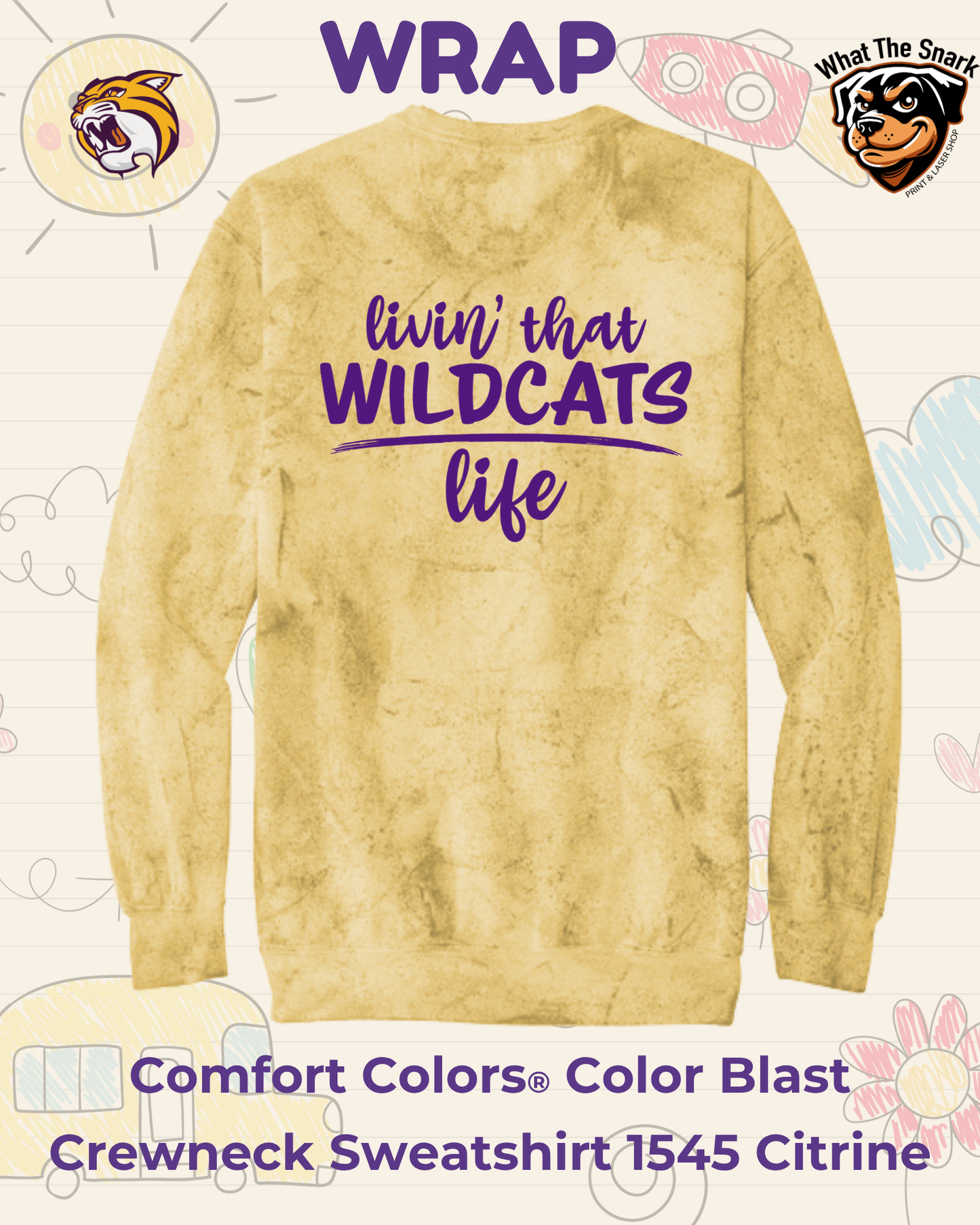WRAP Livin' the Wildcats Life Crew Neck