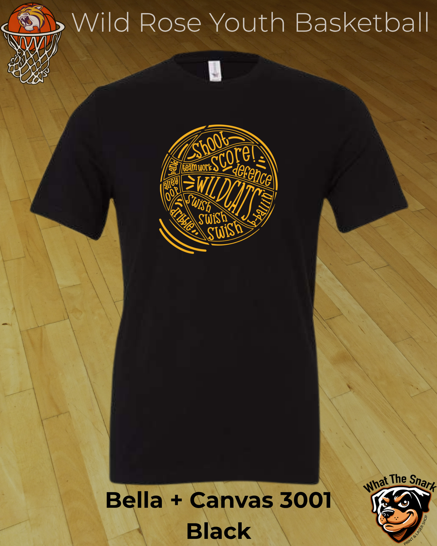 Wildcat Basketball Wordburst Tee
