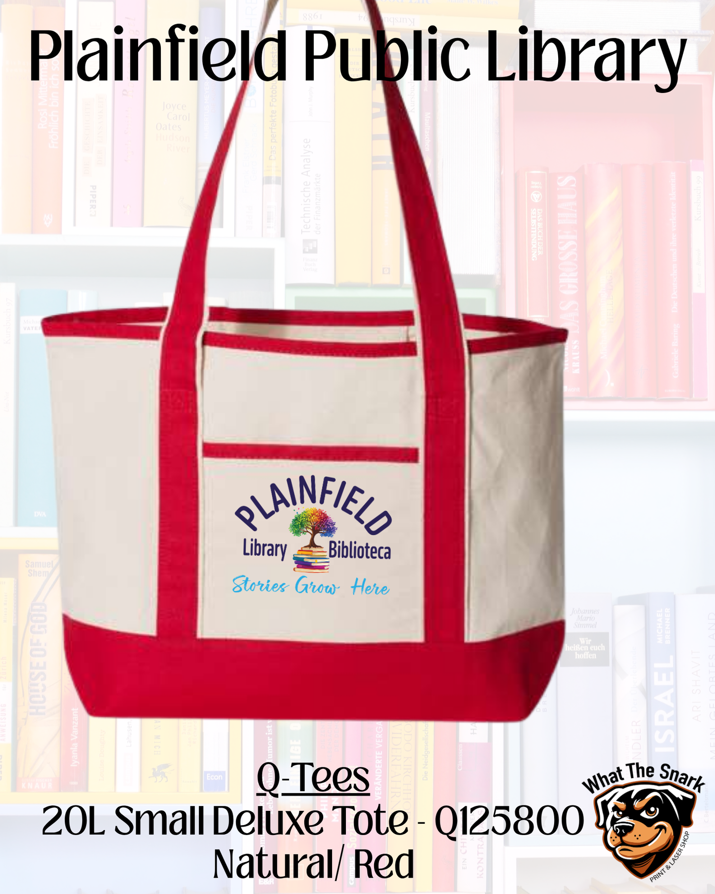 Plainfield Public Library Deluxe Tote