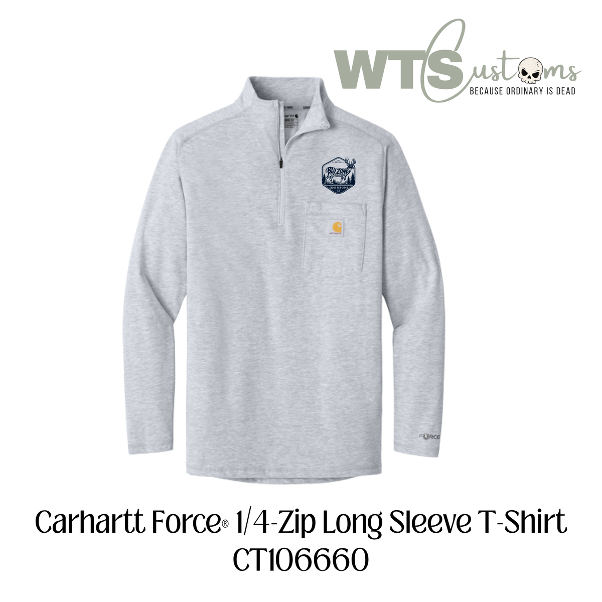Blu Zone Carhartt 1/4 Zip Long Sleeve