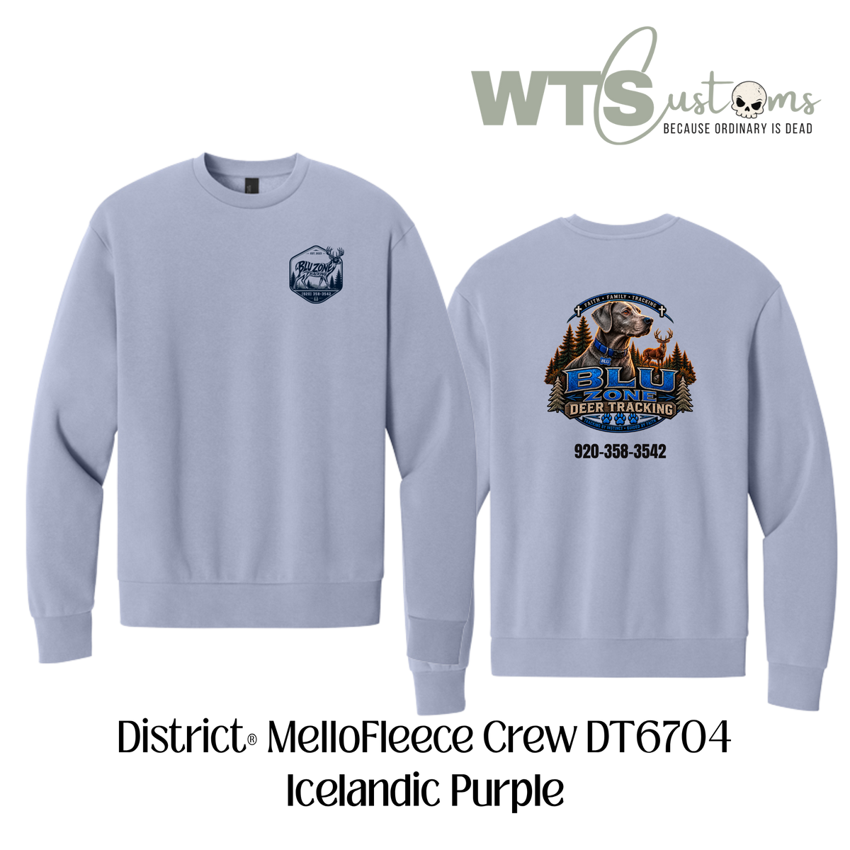 Blu Zone MelloFleece Crew Neck Sweatshirt