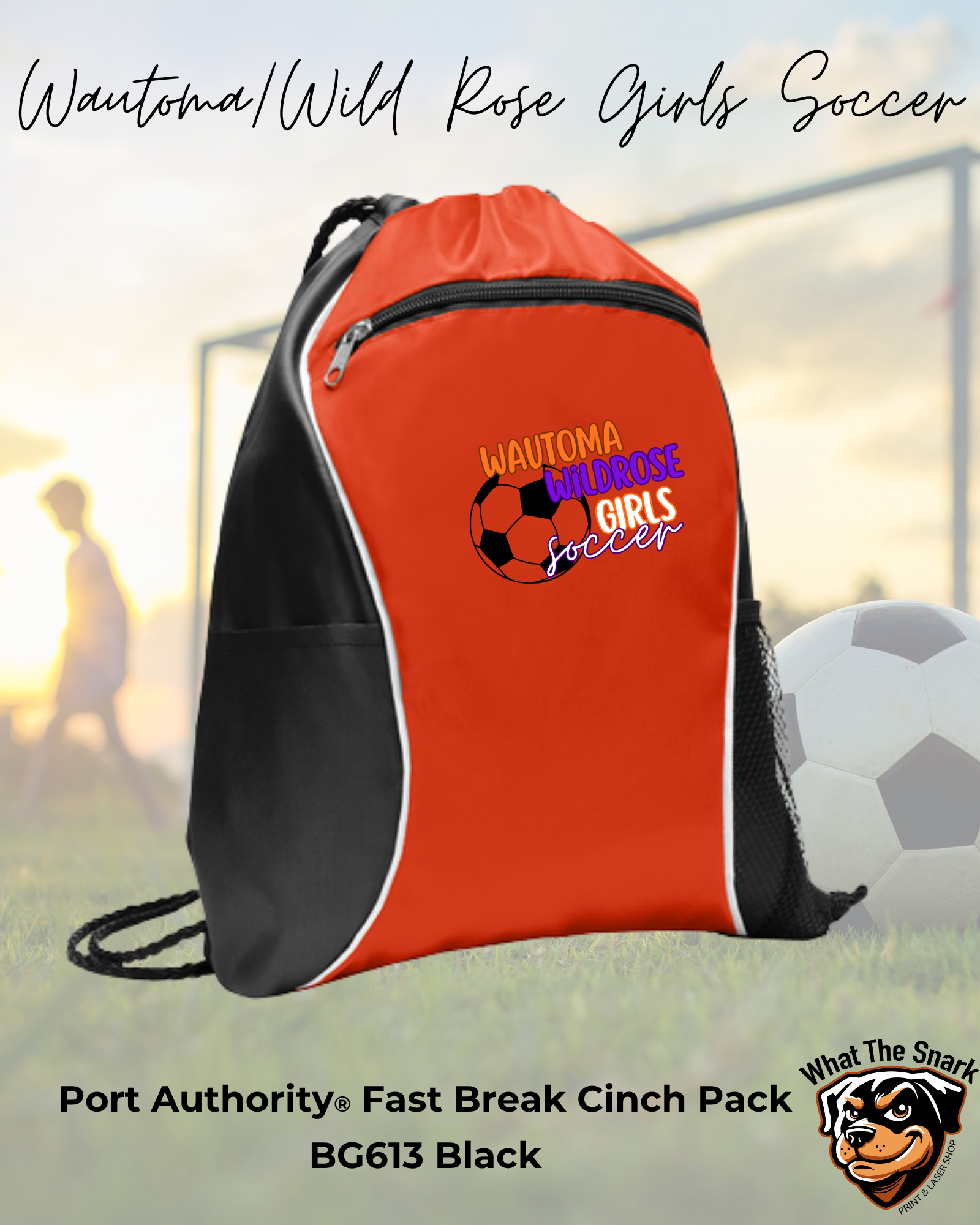 WWR Girls Soccer Cinch Bag