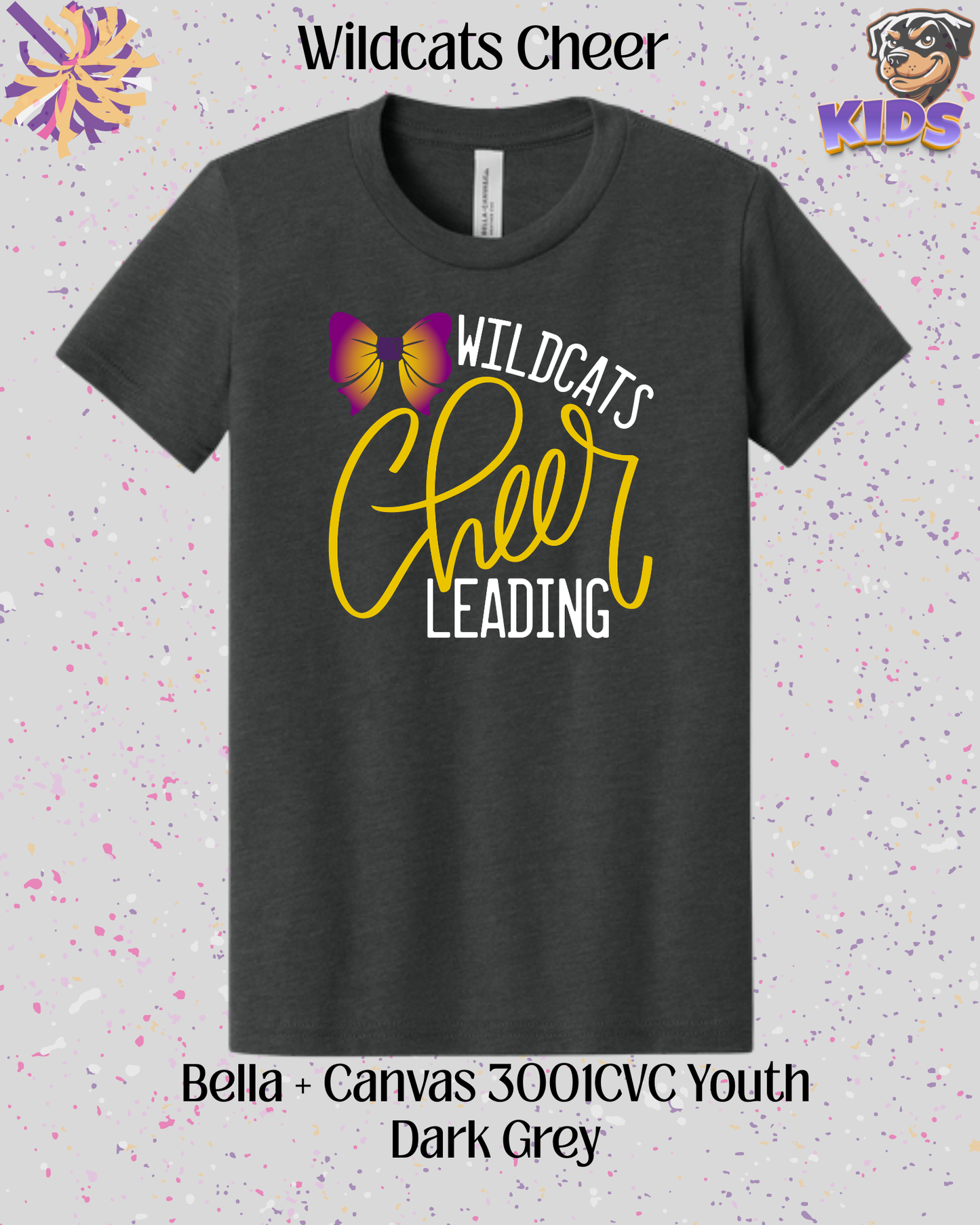 Wildcats Cheerleading Youth Tee