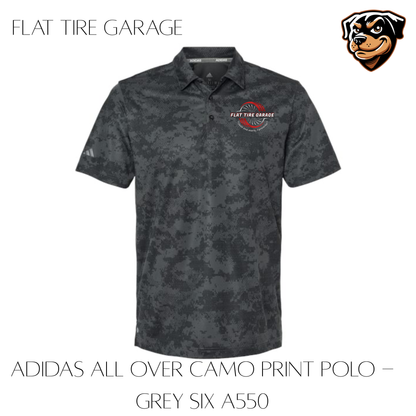 Flat Tire Garage Adidas Camo Polo