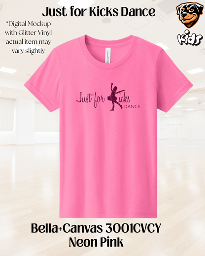 Kids Just for Kicks Logo Glitter Tee