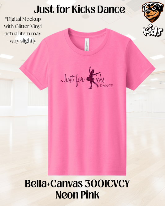 Kids Just for Kicks Logo Glitter Tee