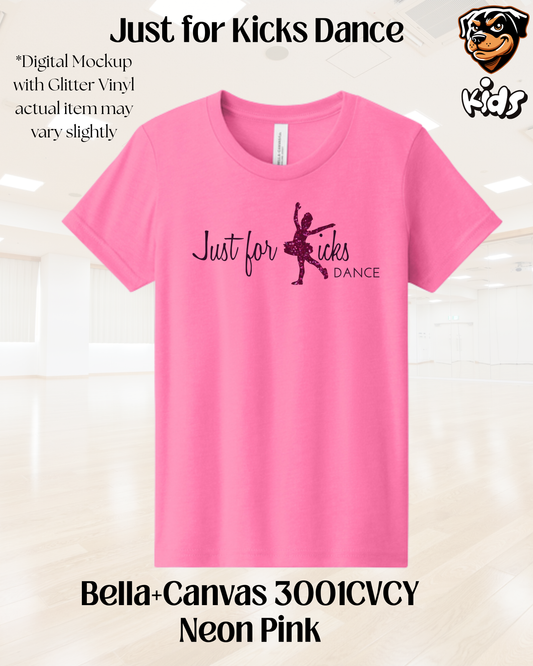 Kids Just for Kicks Logo Glitter Tee