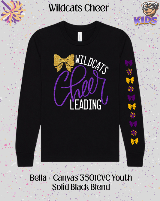 Wildcats Cheerleading Youth Long Sleeve
