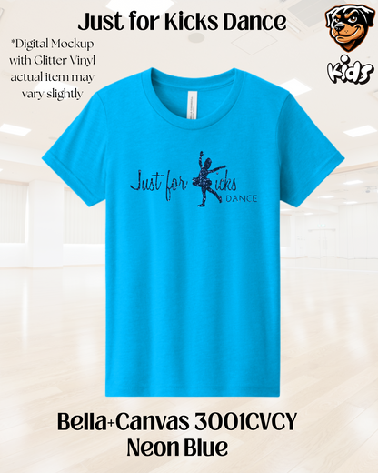 Kids Just for Kicks Logo Glitter Tee