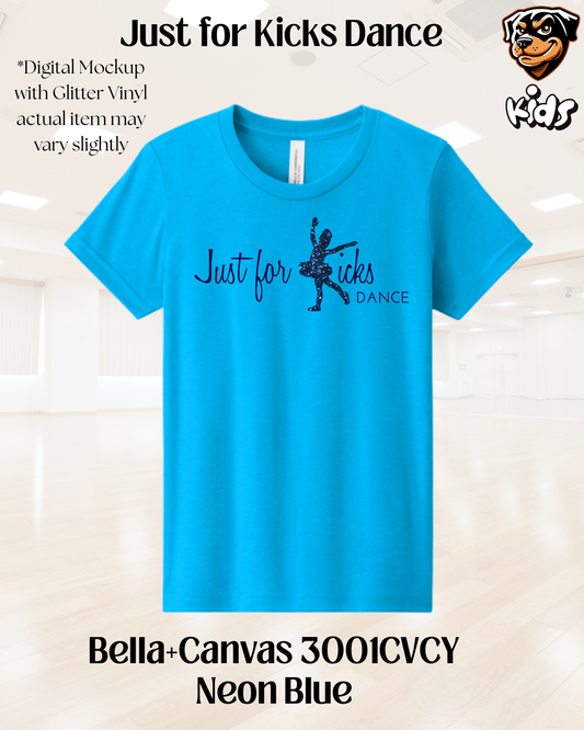Kids Just for Kicks Logo Glitter Tee