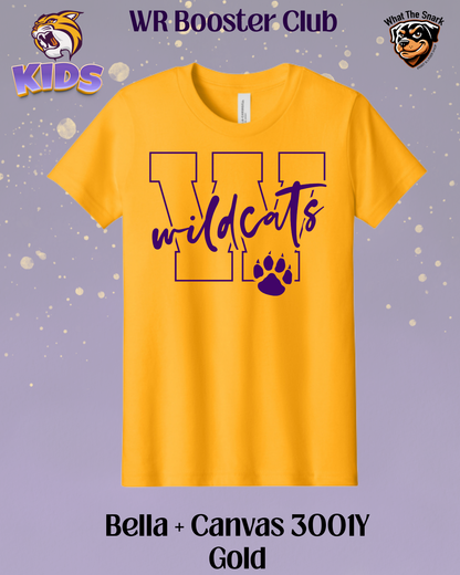 Wildcats Varsity W & Paw Print Youth Tee
