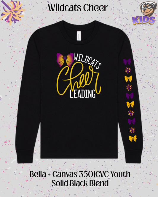 Wildcats Cheerleading Youth Long Sleeve