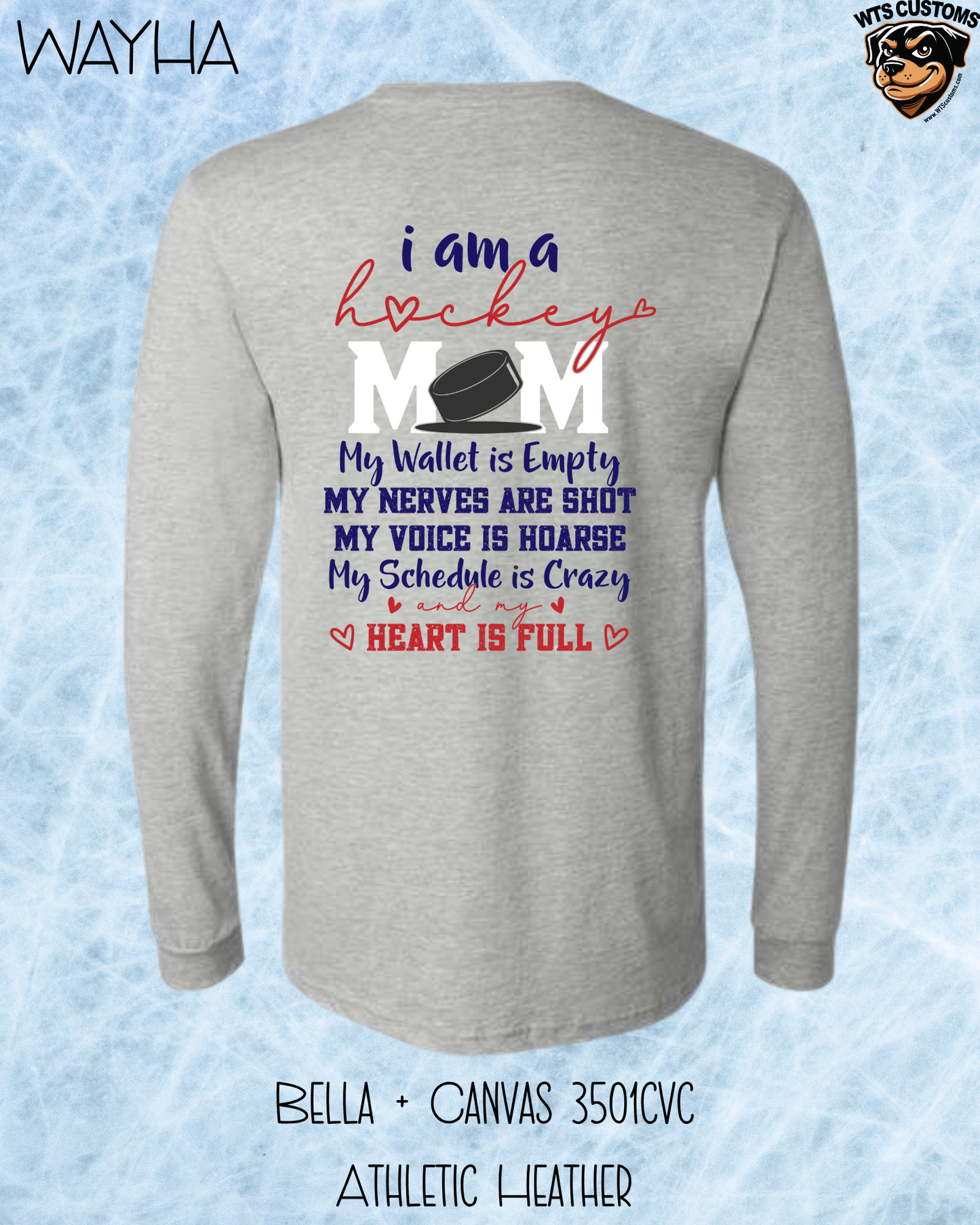 WAYHA Living the Hockey Mom Life Long Sleeve