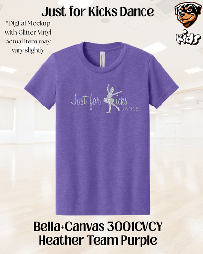 Kids Just for Kicks Logo Glitter Tee