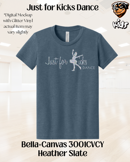 Kids Just for Kicks Logo Glitter Tee