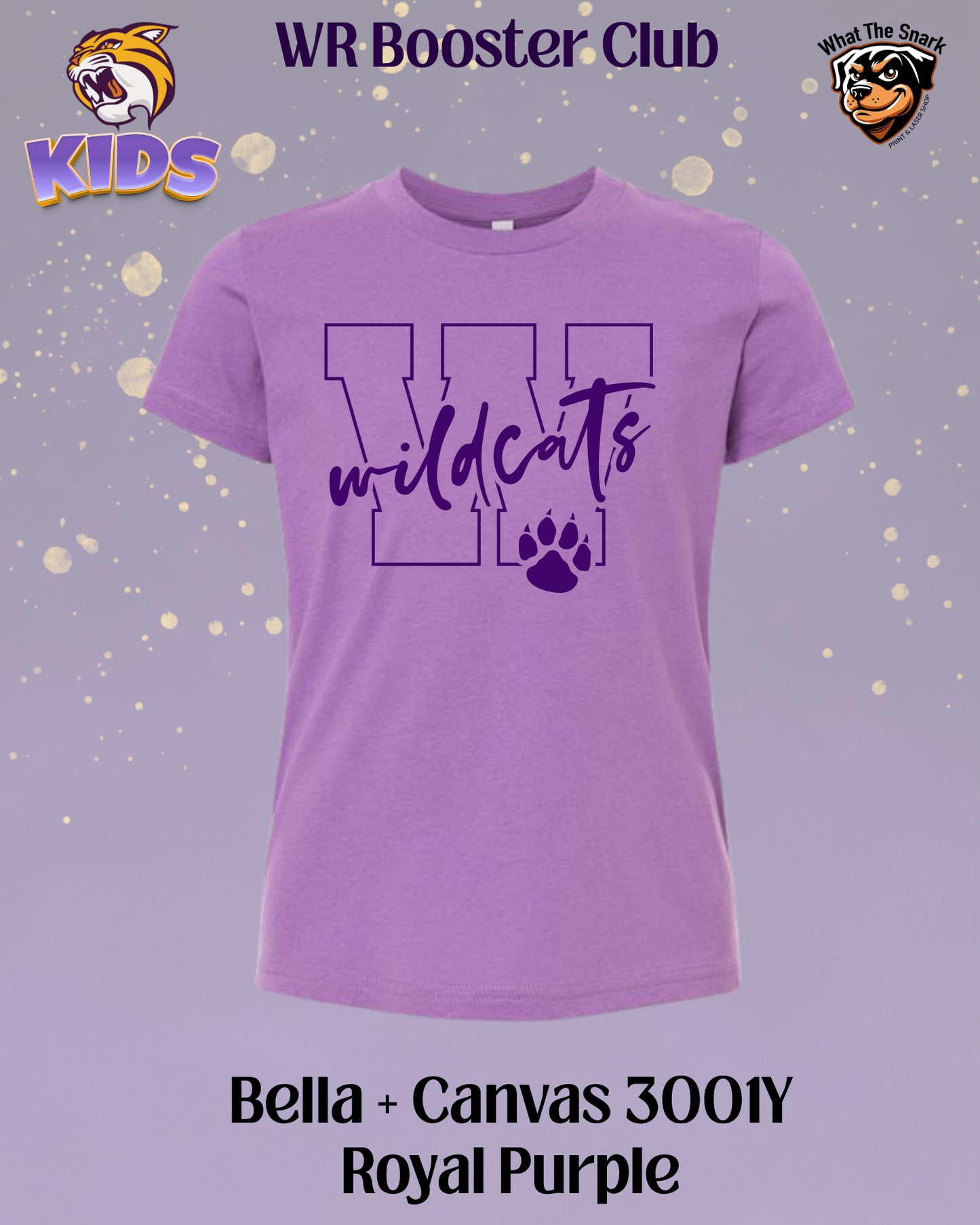 Wildcats Varsity W & Paw Print Youth Tee