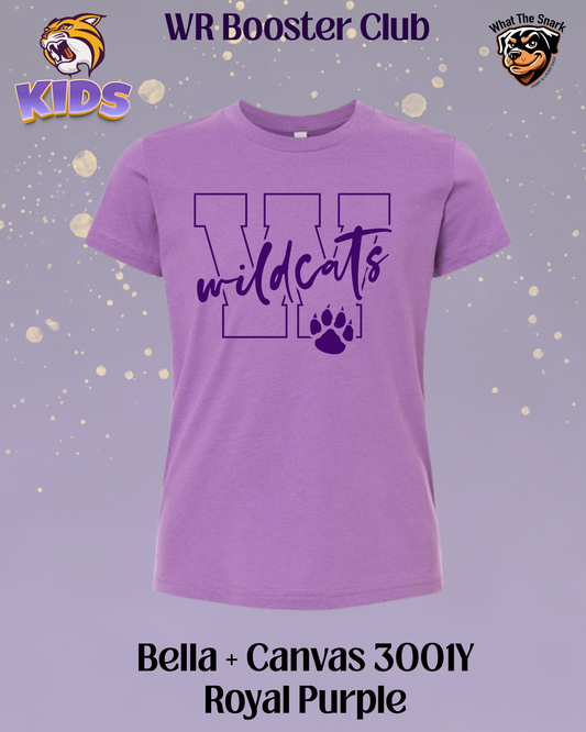 Wildcats Varsity W & Paw Print Youth Tee