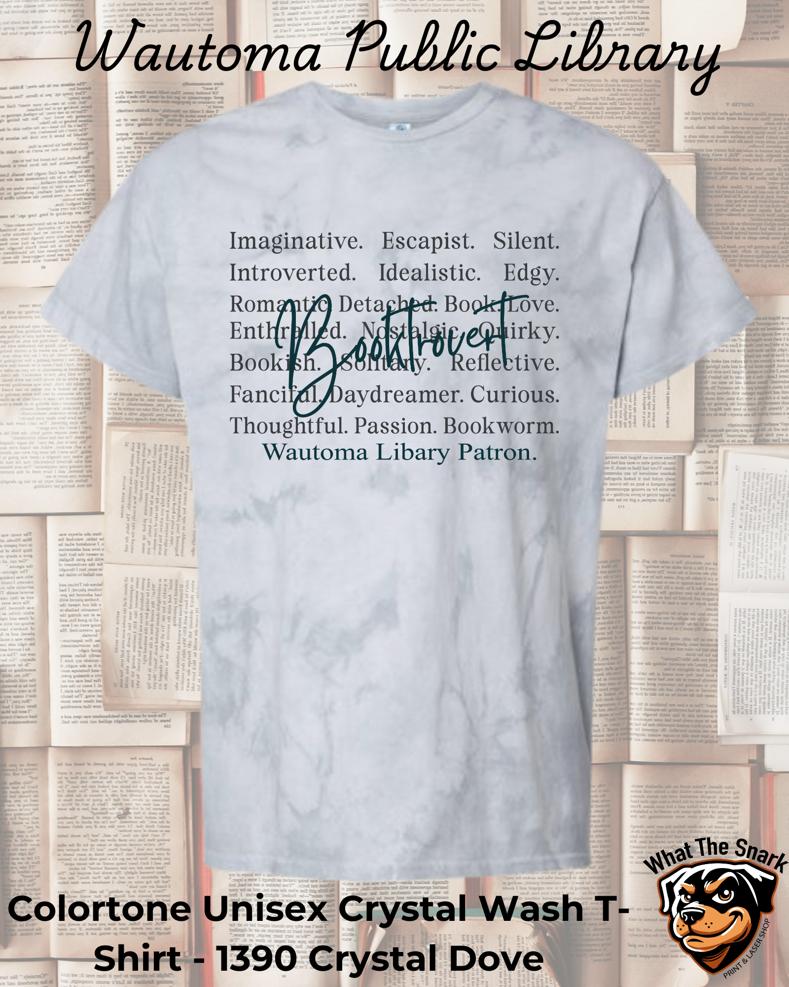 WPL Booktrovert Crystal Wash T-shirt