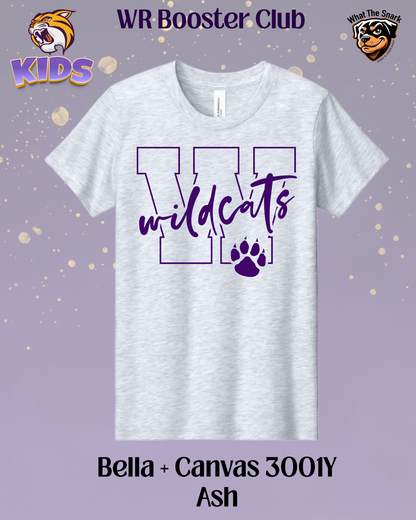 Wildcats Varsity W & Paw Print Youth Tee